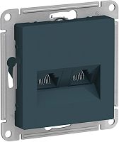 Розетка компьютерная без рамки Systeme Electric AtlasDesign 2-м. RJ45+RJ45 5e изумруд картинка